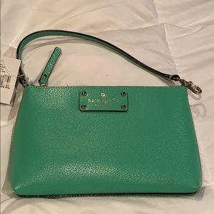 Authentic Kate Spade Kelly green wristlet NWT
